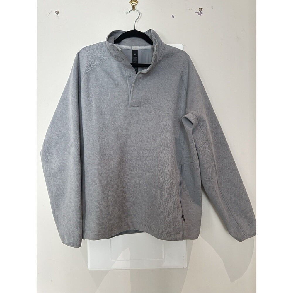 LULULEMON Textured Spacer Anorak Quarter Button Pullover Sweatshirt Size L